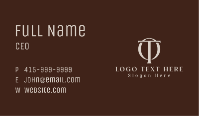 Luxury Real Estate Monogram Business Card Image Preview