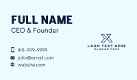 Tech Letter X Company Business Card Preview