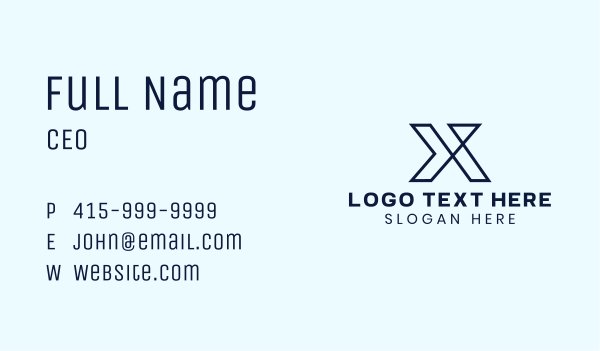 Tech Letter X Company Business Card Design Image Preview