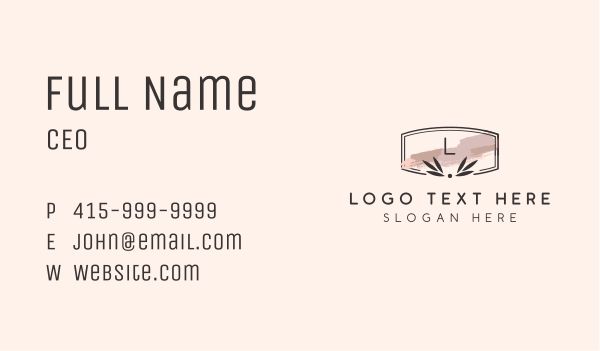 Boutique Watercolor Lettermark Business Card Design Image Preview