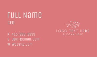 Elegant Floral Feminine Business Card Image Preview