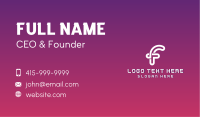 Programming Tech Developer Letter F Business Card Image Preview