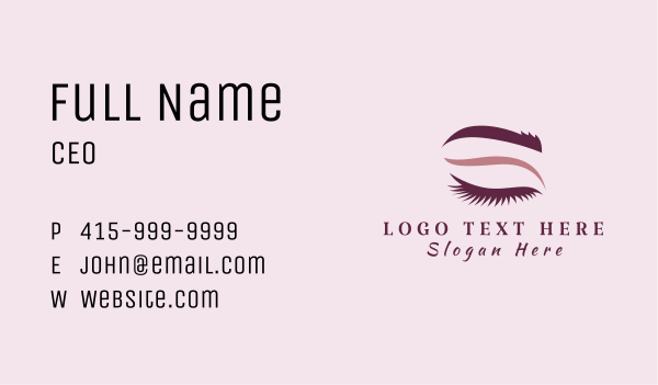 Woman Eyelash Extension Business Card Design Image Preview