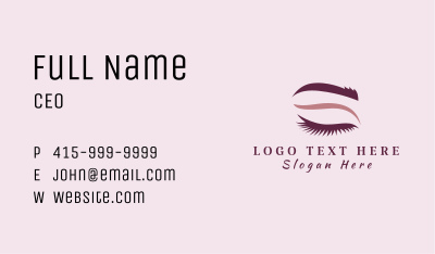 Woman Eyelash Extension Business Card Image Preview