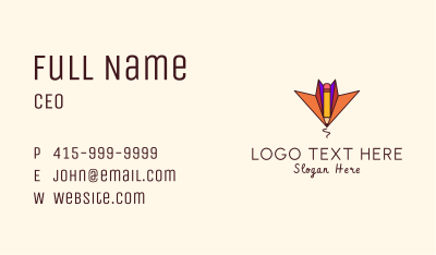 Educational Learning Pencil  Business Card