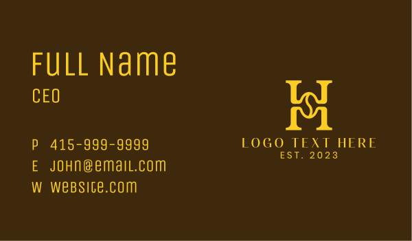 Premium Coffee Letter H Business Card Design Image Preview