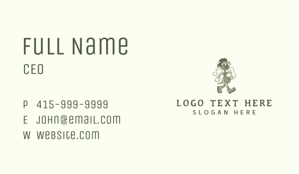 Cartoon Dog Weed Bong Business Card Design Image Preview