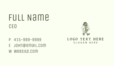 Cartoon Dog Weed Bong Business Card Image Preview