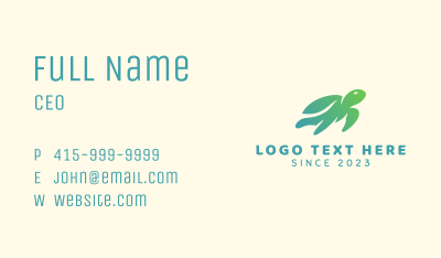 Sea Tortoise Mascot  Business Card Image Preview