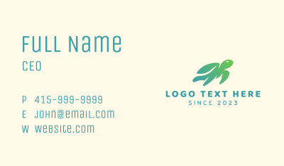Sea Tortoise Mascot  Business Card Image Preview