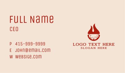 Flame Pizza Fast Food Business Card Image Preview