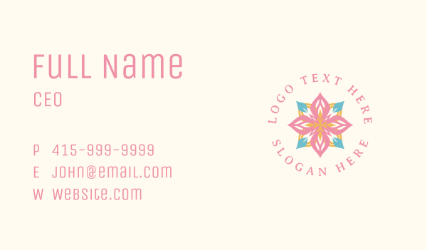 Natural Floral Pattern Business Card Design Image Preview