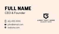 Fort Shield Letter G Business Card Image Preview