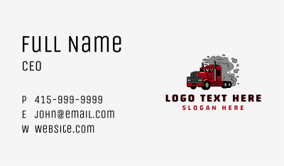 Smoke Logistics Truck Business Card Image Preview