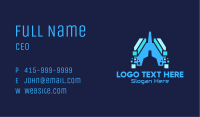 Blue Digital Lungs Tech Business Card Image Preview