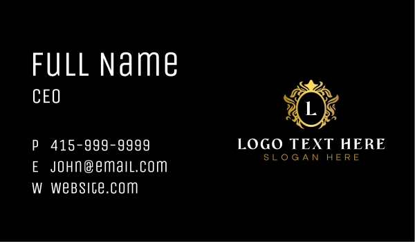 Premium Ornament Crest Business Card Design Image Preview