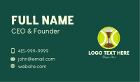 Green Tennis Ball Hourglass Business Card Image Preview