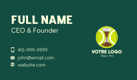 Green Tennis Ball Hourglass Business Card Image Preview