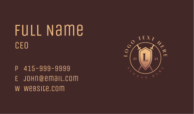 Security Shield Sword Business Card Image Preview