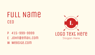 Red Arrow Letter Business Card Image Preview