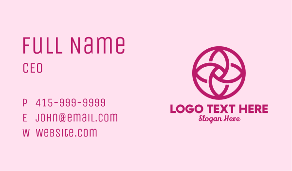 Pink Flower Spa  Business Card Design Image Preview