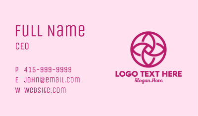 Pink Flower Spa  Business Card Image Preview
