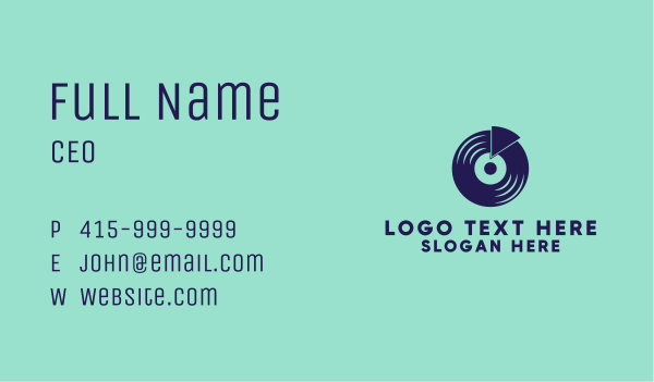Triangle DJ Turntable Business Card Design Image Preview
