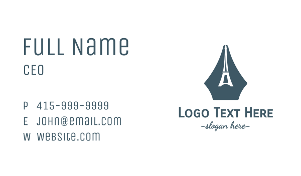 French Writer Business Card Design Image Preview