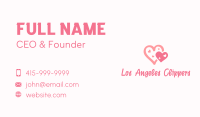 Dainty Pink Hearts Business Card Image Preview