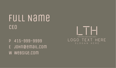 Elegant Brand Letter Business Card Image Preview