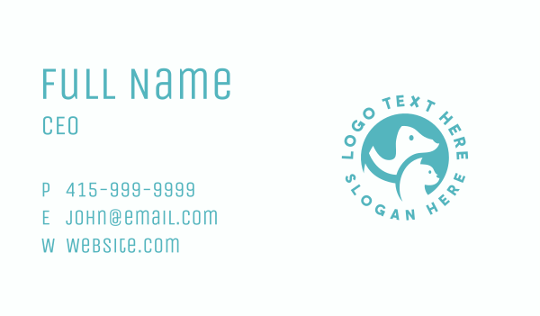 Veterinarian Animal Care Business Card Design Image Preview