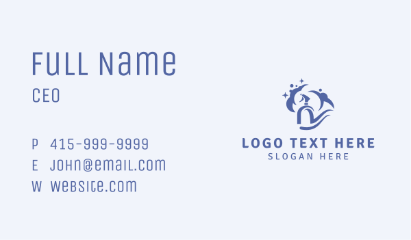 Sanitary Spray Bottle Cleaner Business Card Design Image Preview