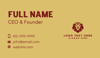 Red King Lion  Business Card Design