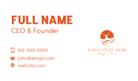 Orange Dancing Lady Business Card Image Preview