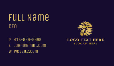 Luxury Regal Lion Business Card