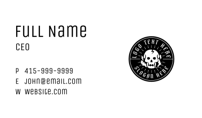 Smoke Cigarette Skull Business Card Image Preview