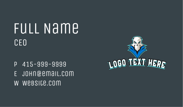 Streaming Skull Mascot  Business Card Design Image Preview