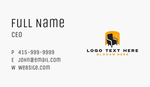 Chair Interior Decoration Business Card Design Image Preview