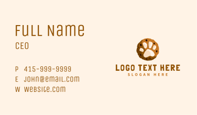 Bakery Paw Cookie Business Card Image Preview