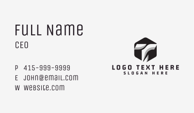 Modern Tech Letter T Business Card Image Preview