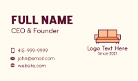 Orange Couch Furniture Business Card Image Preview