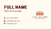 Orange Couch Furniture Business Card Preview