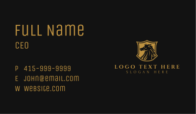 Horse Shield Equestrian Business Card Image Preview