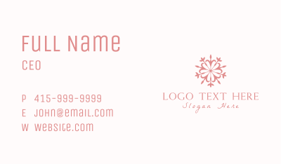 Elegant Floral Mandala Business Card