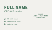 Generic Green Wordmark Business Card Image Preview