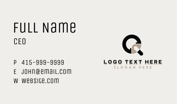 Professional Studio Letter Q Business Card Design Image Preview