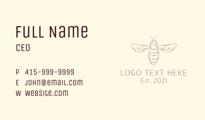 Hornet Insect Sketch Business Card Image Preview