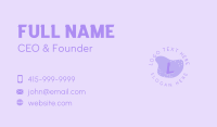 Purple Paint Letter Business Card Image Preview