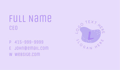 Purple Paint Letter Business Card Image Preview