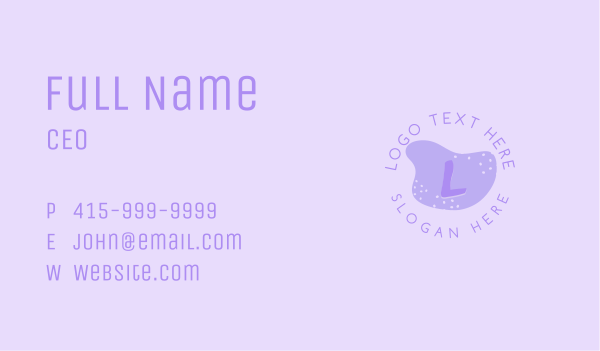 Purple Paint Letter Business Card Design Image Preview